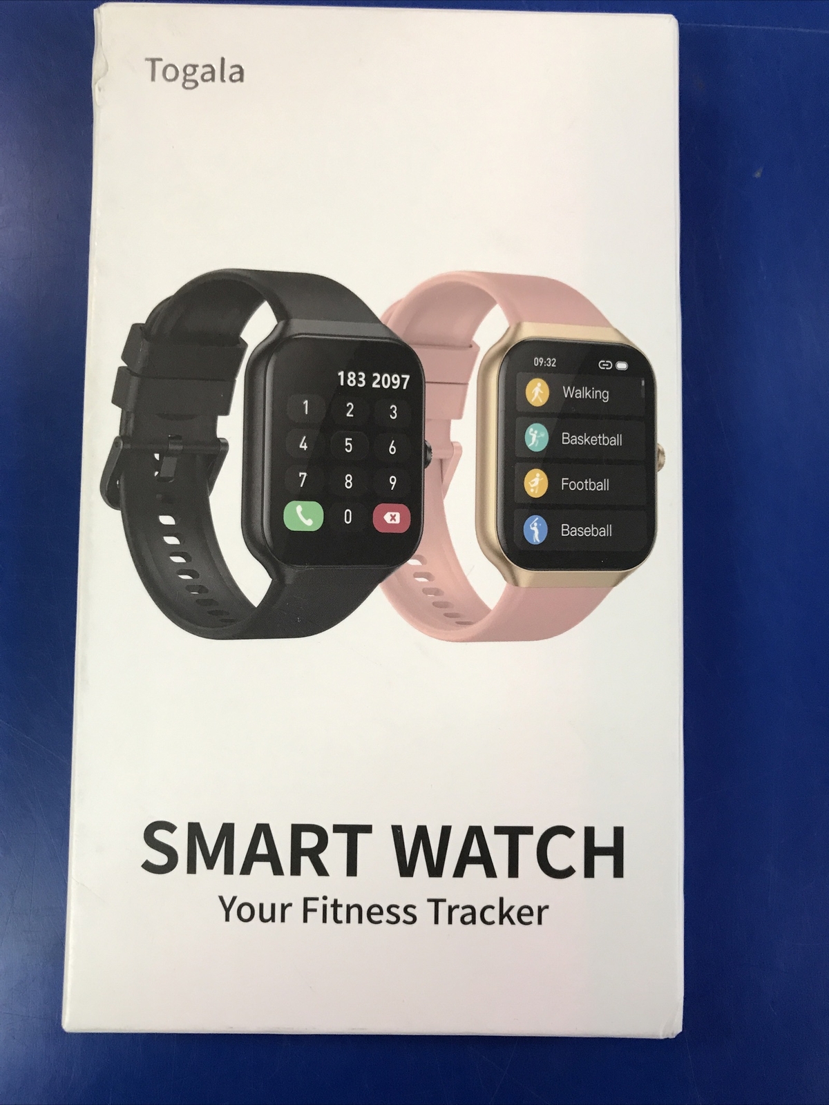 Togala P99 Smart Watch & Fitness and Activity Tracker - Black - New Open Box