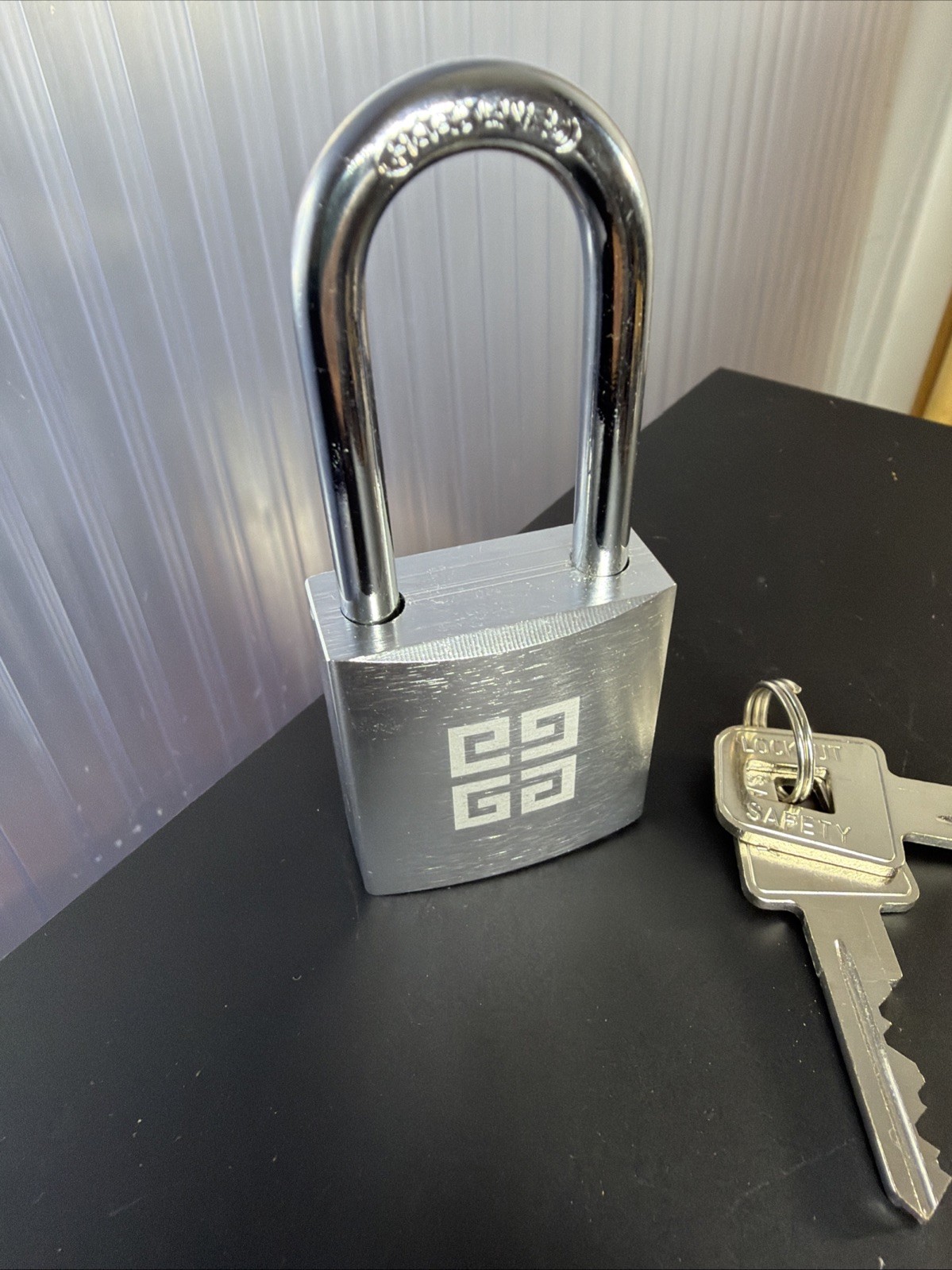 Givenchy Logo Padlock Metal Lock Promotional Branded Silver Chrome