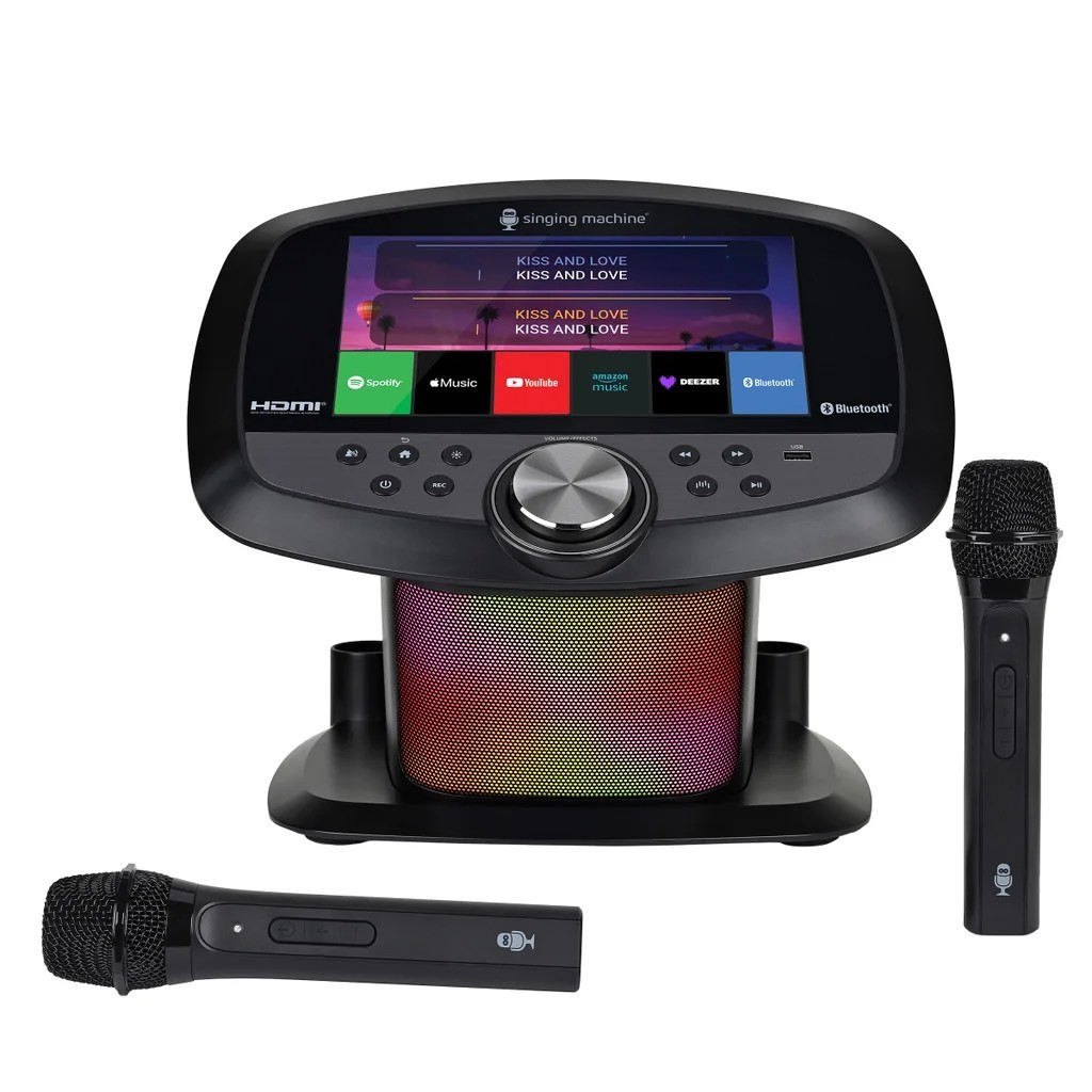 Singing Machine Ultimate Karaoke Party System W/Vocal Removal & Charging Mics