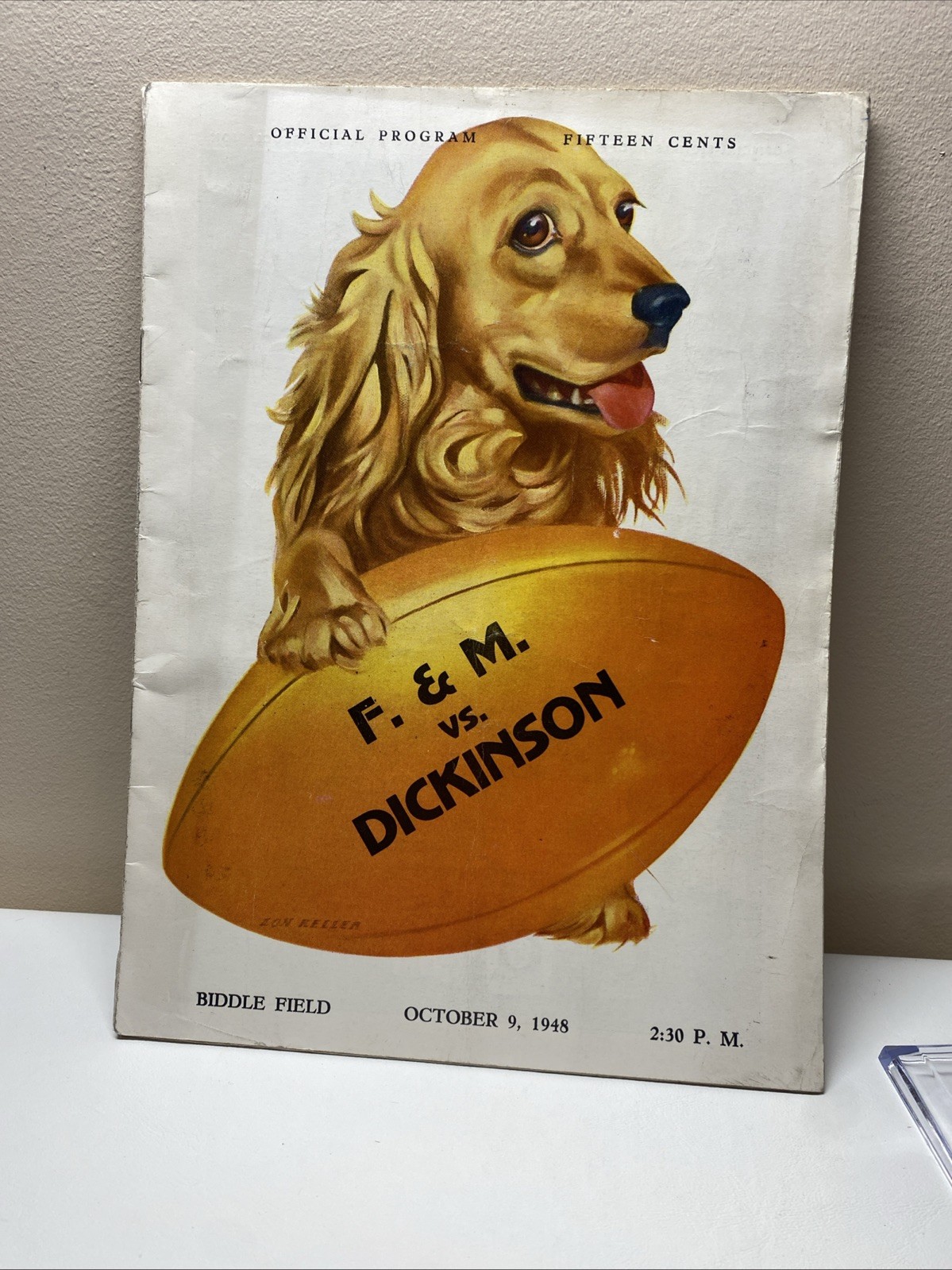 10/09/1948 F&M Vs Dickinson football program Bidder Field Nice