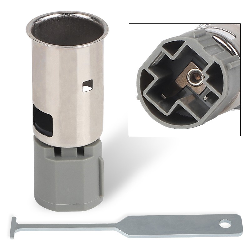 12V Lighter Auxiliary Power Outlet Socket & Removal Tool fit Jeep Chrysler Dodge