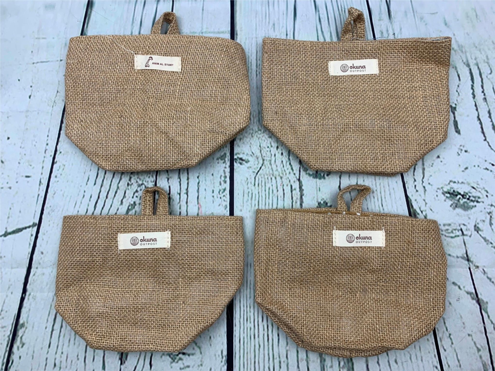 Small Hanging Baskets Lined Wall Storage Organizers 4 x 5.5 In 4 Pack
