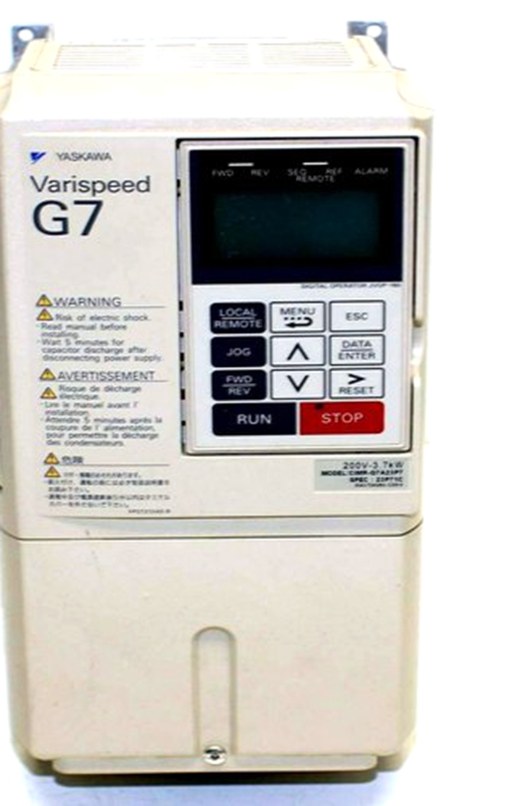 NEW Yaskawa CIMR-G7A23P7 General Purpose Varispeed G7 Inverter 3PH 200V 3.7KW