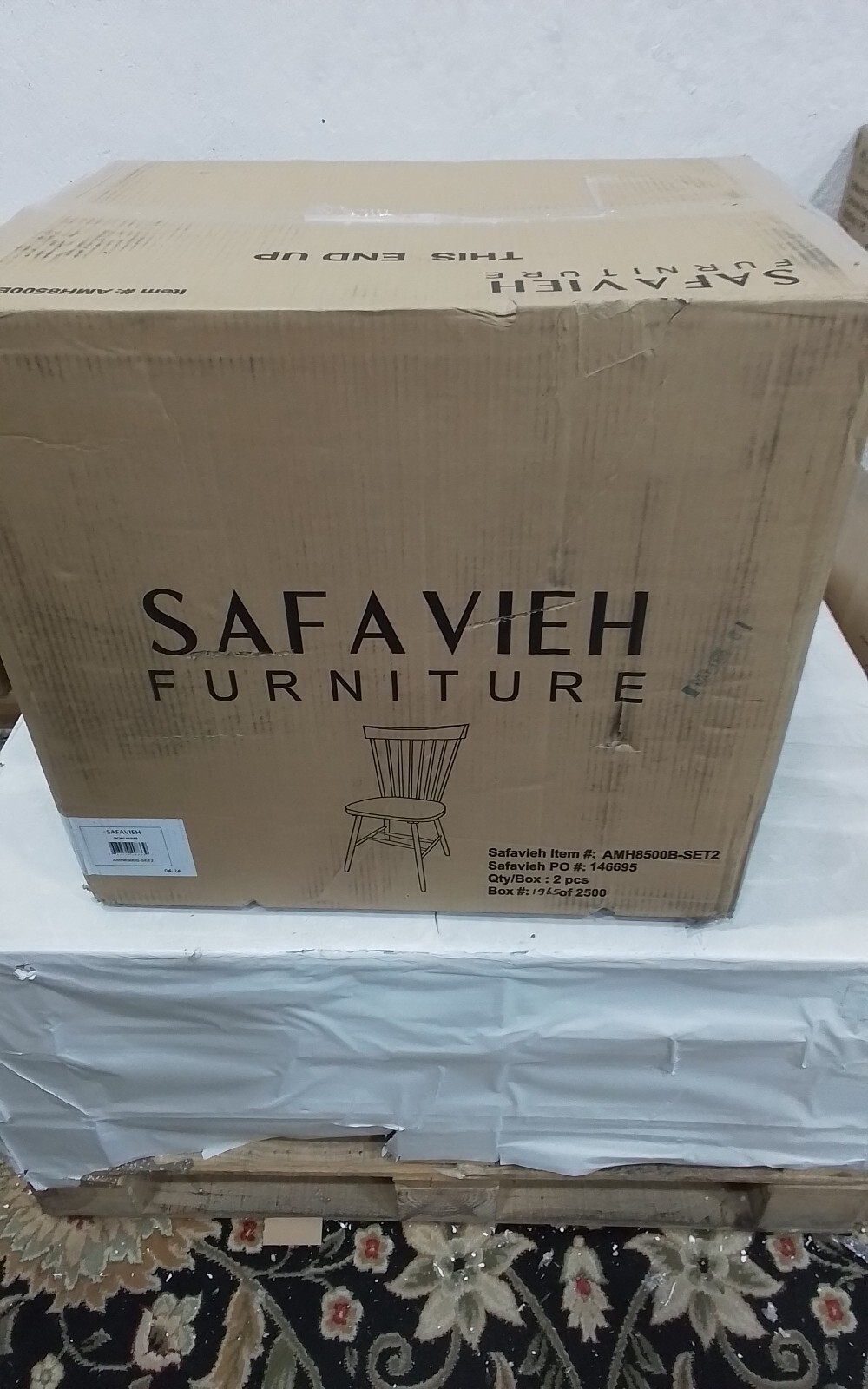 Safavieh PARKER SPINDEL SIDE CHAIR, Reduced Price 2172745022 AMH8500B-SET2