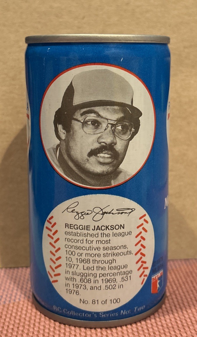 1978 Royal Crown Cola Empty Can Reggie Jackson