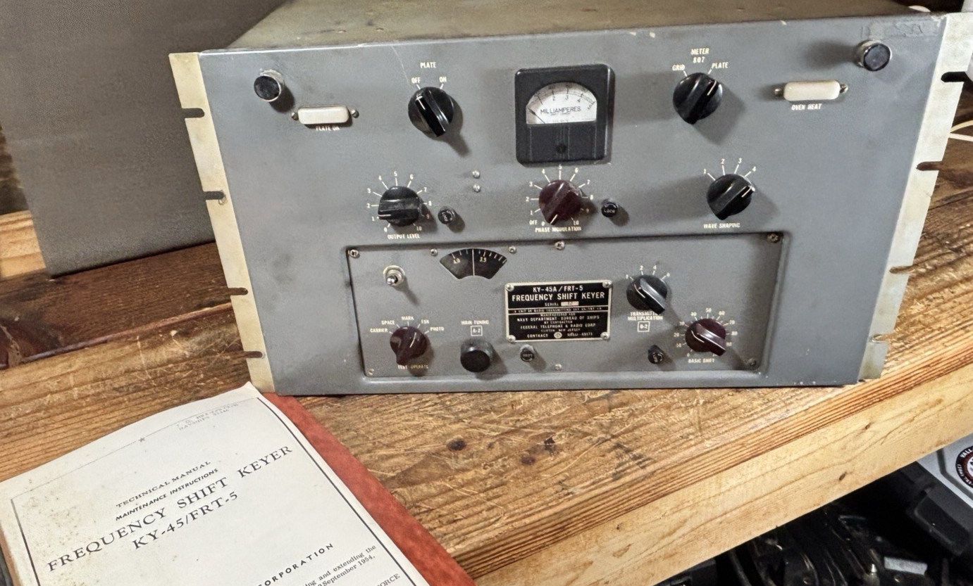 KY‑45A FRT‑5 U.S. Navy Frequency Shift Keyer Cold War RTTY Module CLEAN
