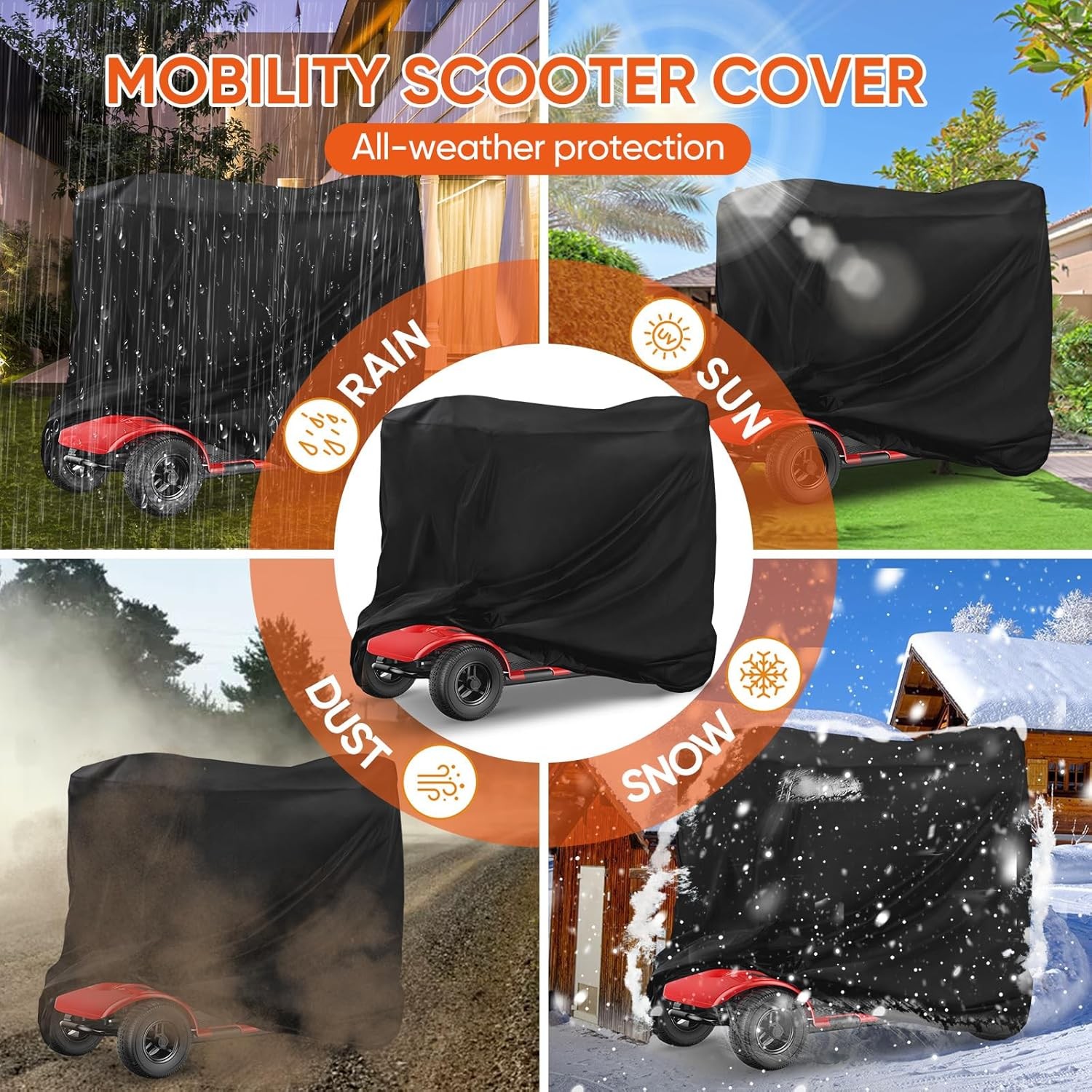 Mobility Scooter Cover 66 Inch Waterproof New
