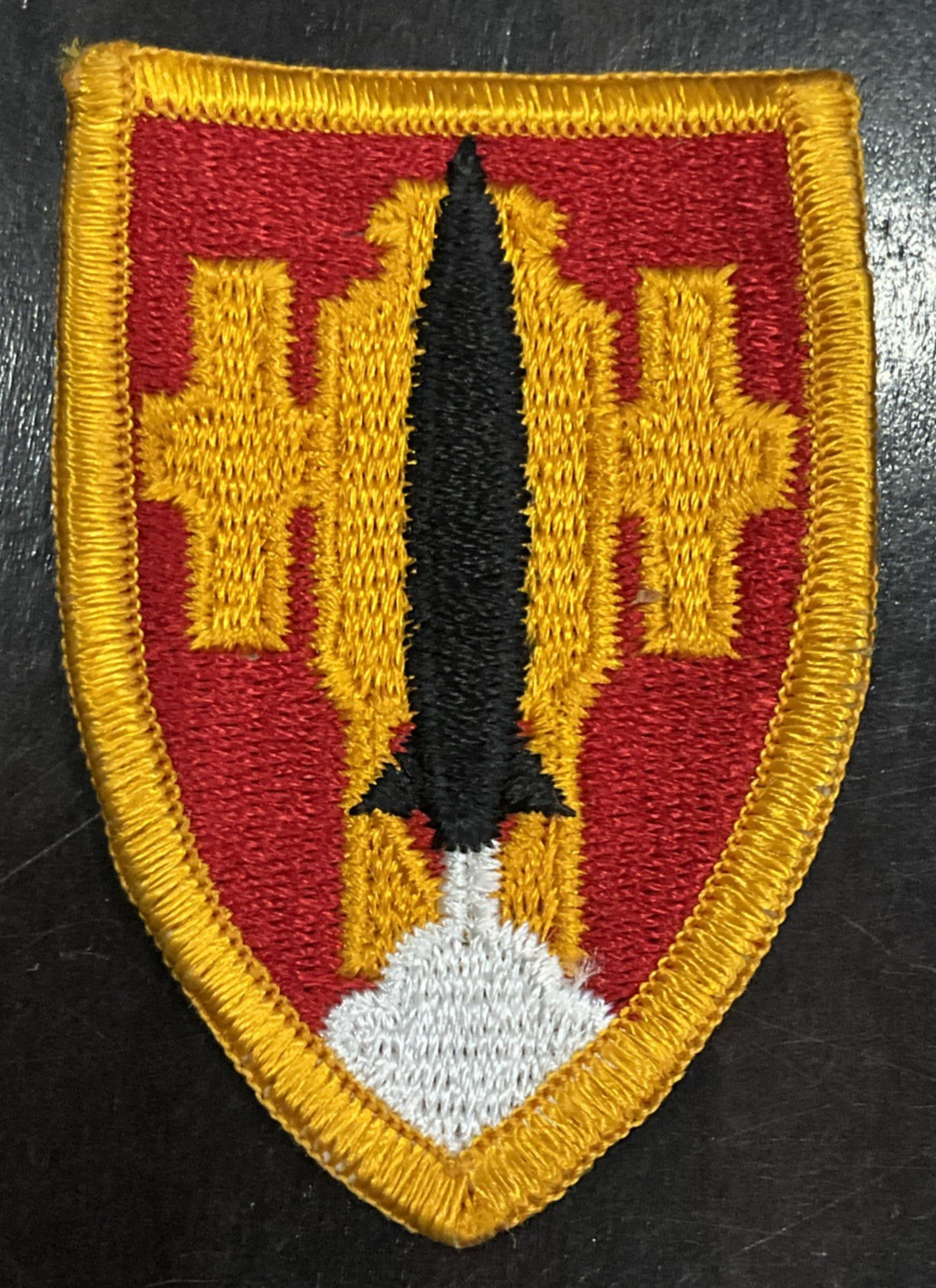 Original U.S. Army Missile Command Unit Color Merrow Edges Shield Design Patch