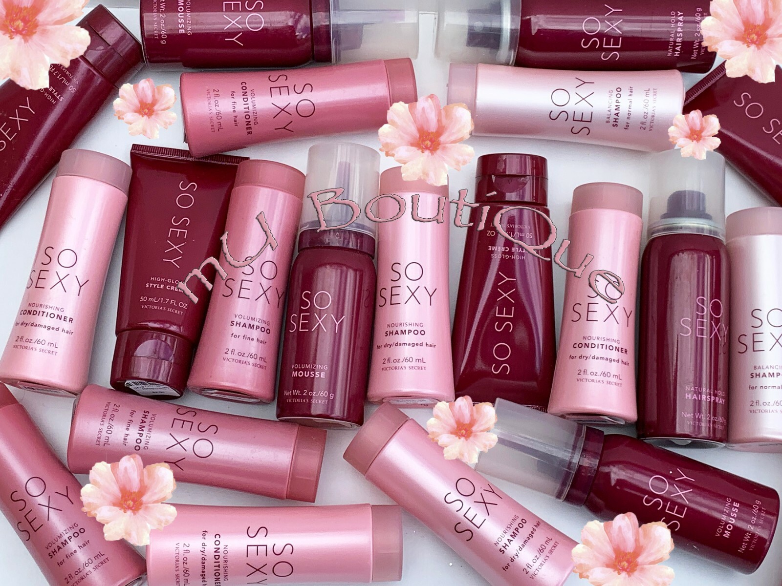 NEW VICTORIAS SECRET SO SEXY MINI TRAVEL HAIR SHAMPOO CONDITIONER SERUM MOUSSE