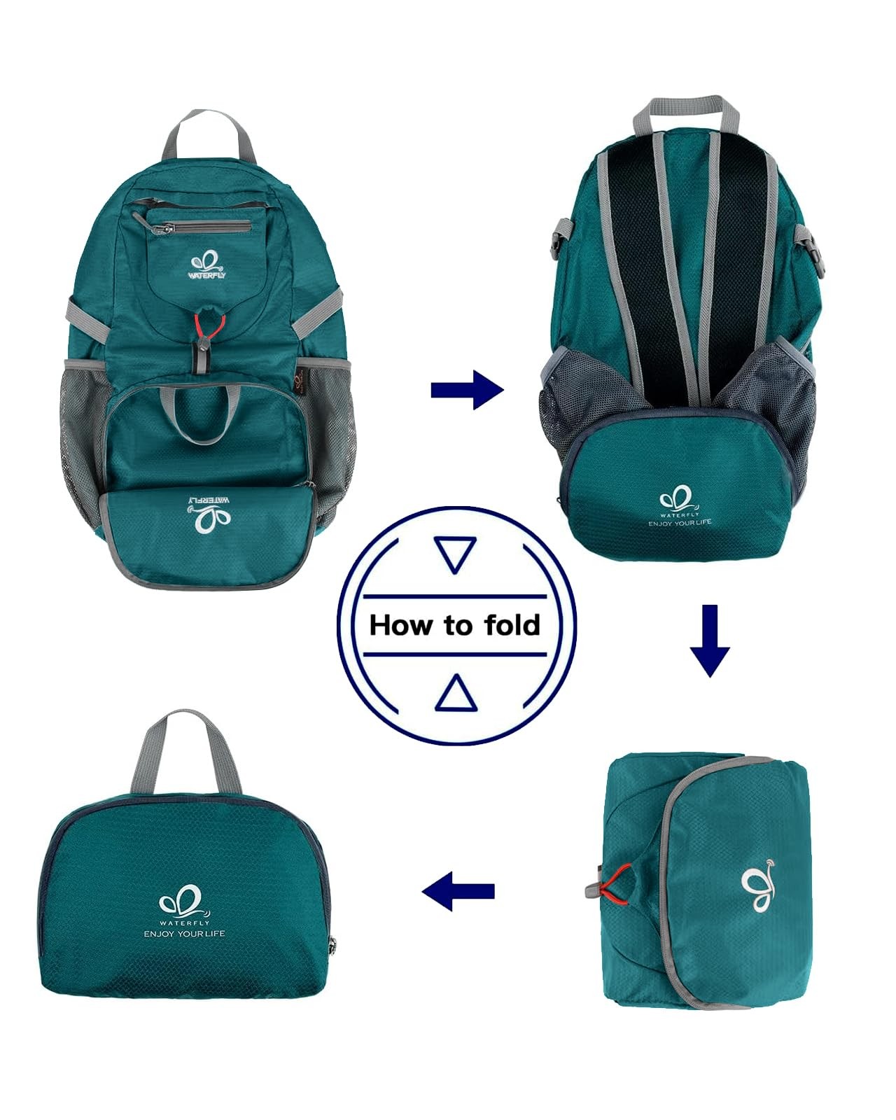 Small Lightweight Packable Backpack 20l Ultra Light Foldable Travel Hiking Ca...