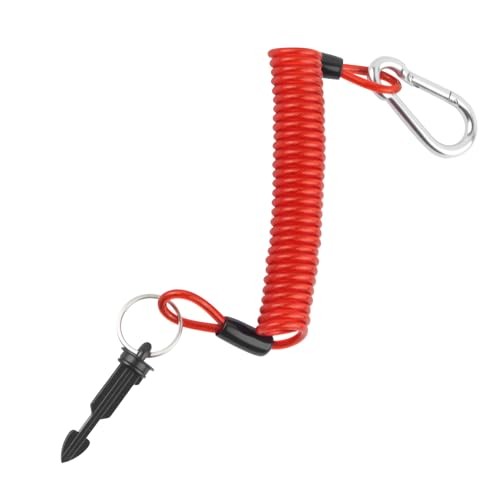 6 Ft Trailer Breakaway Cable Heavy Duty,High Rebound Coiled Trailer Brake Away