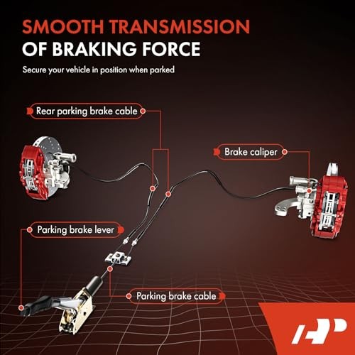 Rear Passenger Side Parking Brake Cable Assembly Compatible with Dodge