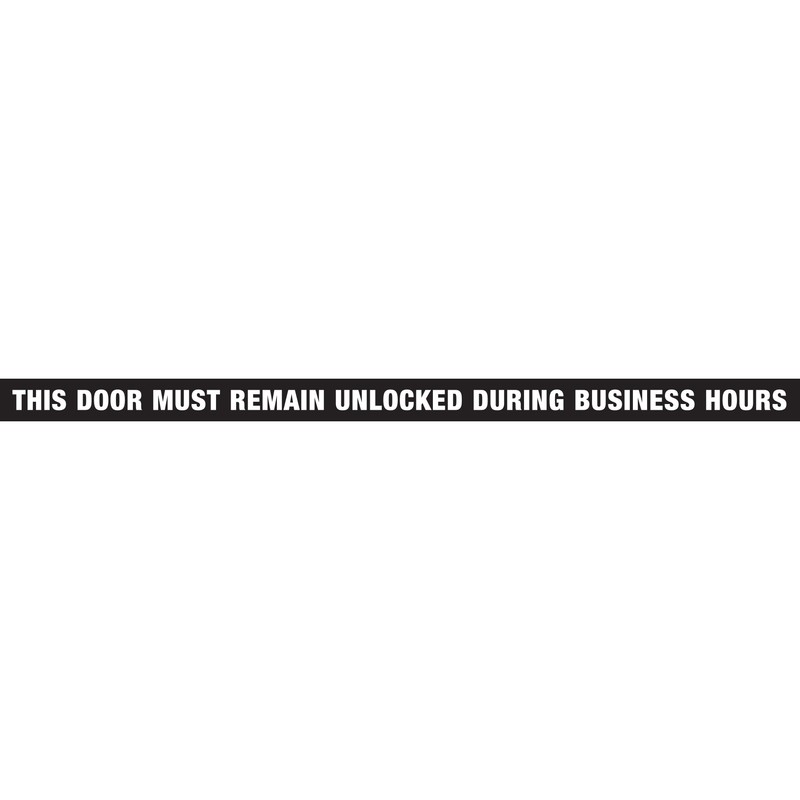 Hillman 840205 Black Vinyl English Notice Decal 1.5 H x 28 W in. (Pack of 10)