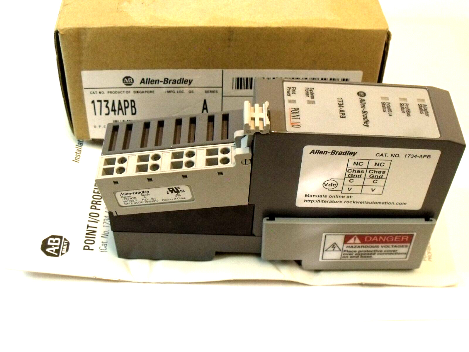 NIB Allen Bradley 1734-APB SER A Point I/O Profibus-DP Network Adapter