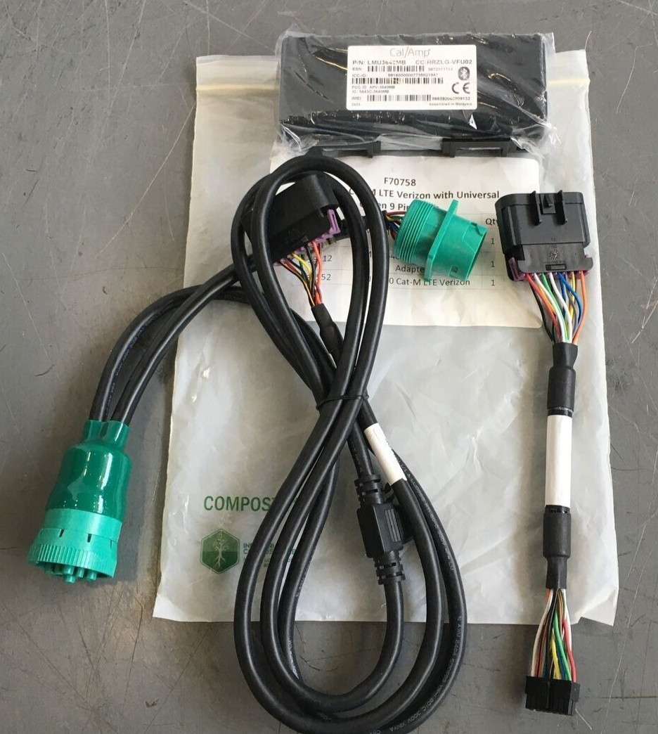CalAmp LMU3640MB GPS Vehicle Tracking With Universal Green 9 Pin Cable 🔥New🔥