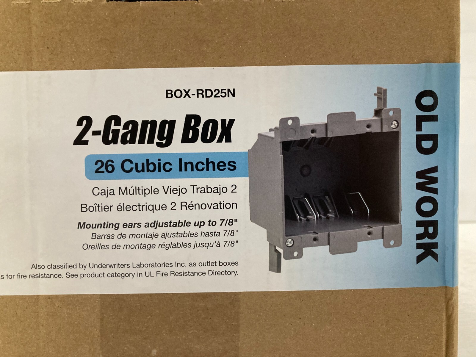 2-Gang 26 Cubic Inch Old Work Retrofit Switch/Outlet RD25N, 30 PACK