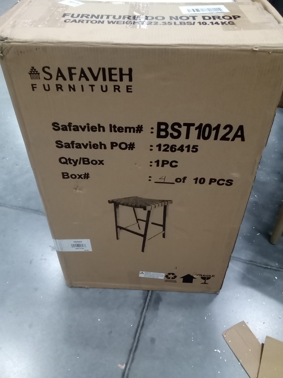 Safavieh ABREU RECTANGLE BARSTOOL, Reduced Price 2172724183 BST1012A
