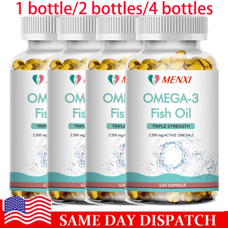 2160mg Omega 3 Fish Oil Capsules 3x Strength EPA & DHA, Highest Potency 120