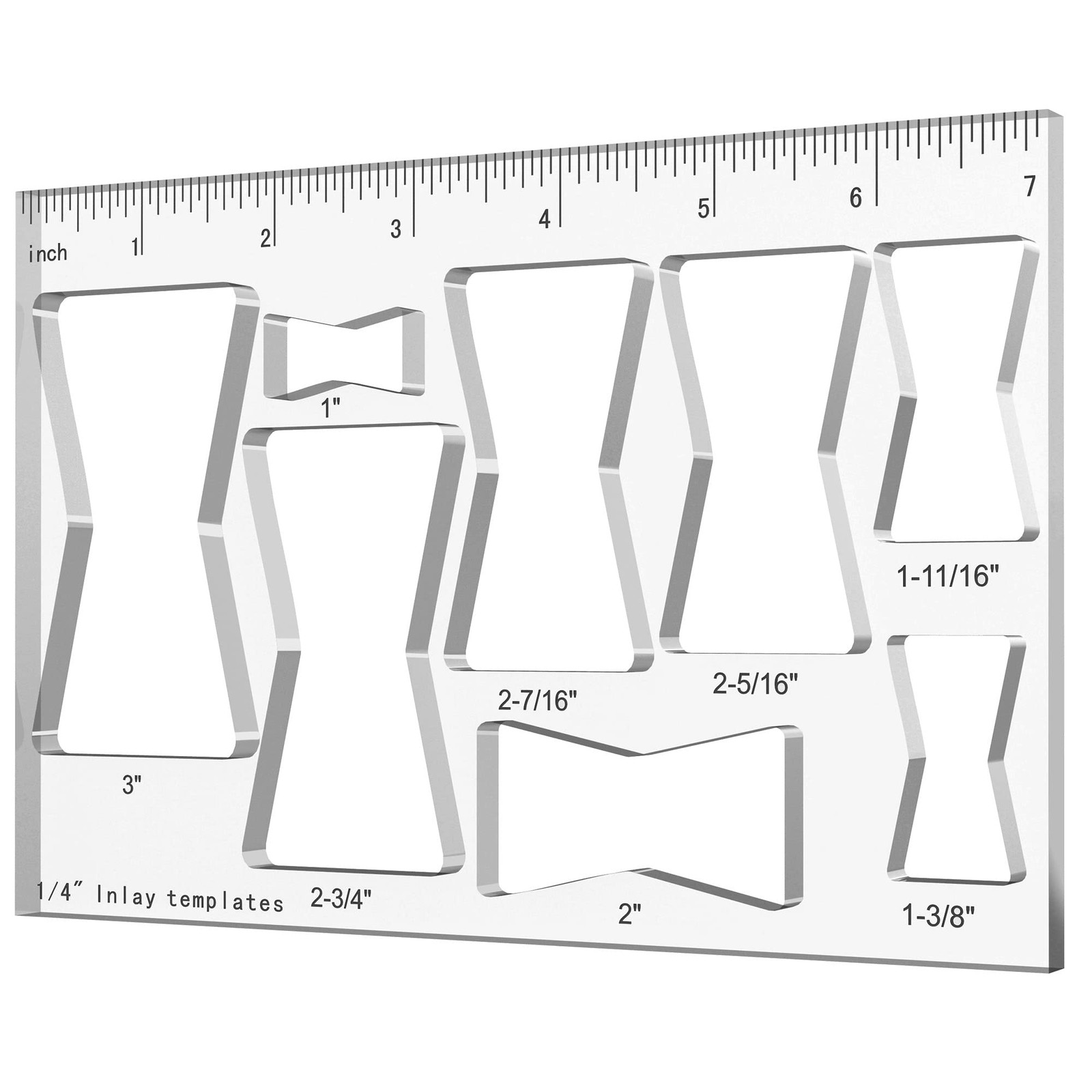 8 in 1 Router Template Jig Woodworking Bowtie Butterfly Inlay Kit