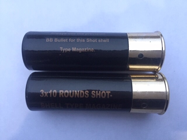 Two Black Shell Mag. For Airsoft Shot Gun CYMA CM352/M870 Shot Gun