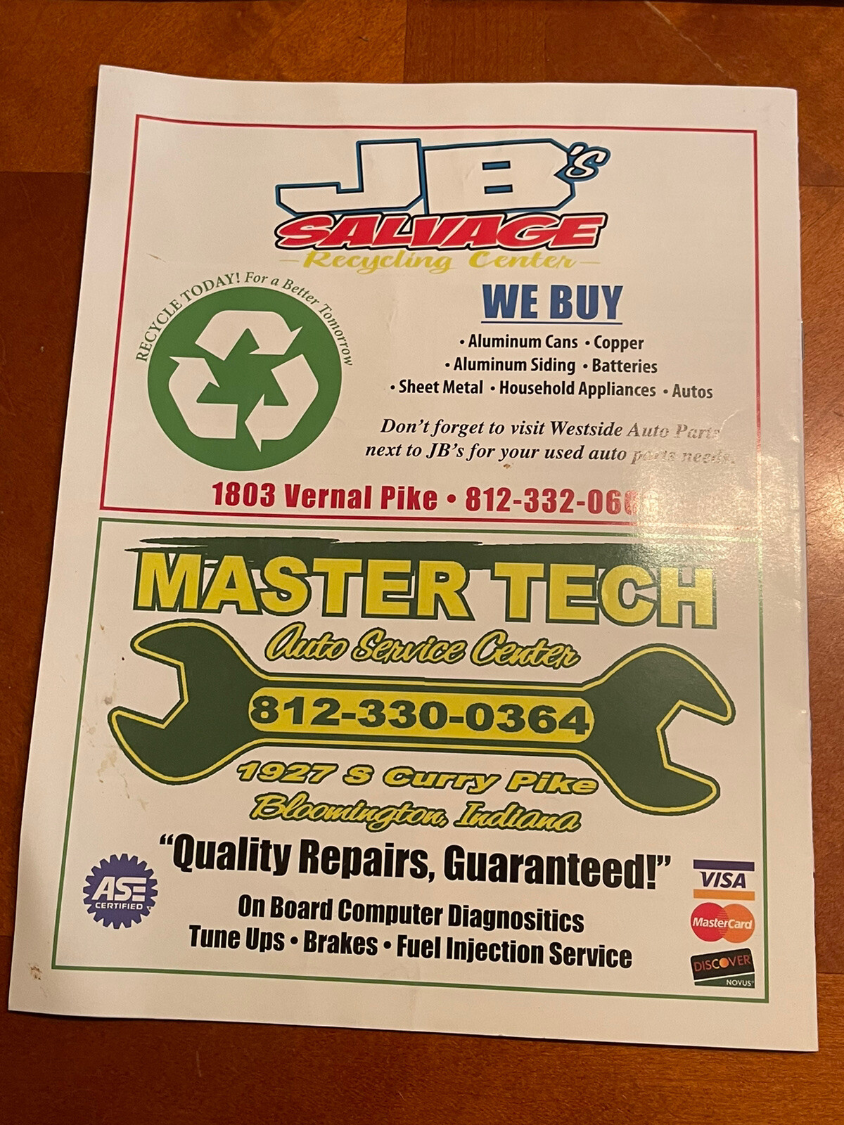 2009 Bloomington Speedway USAC Race Program