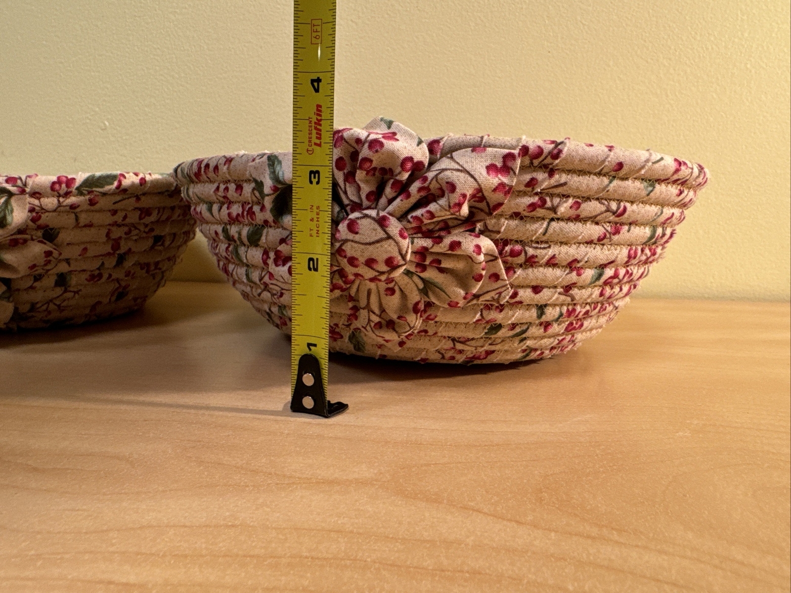 Set Of Two Fabric Coil Baskets