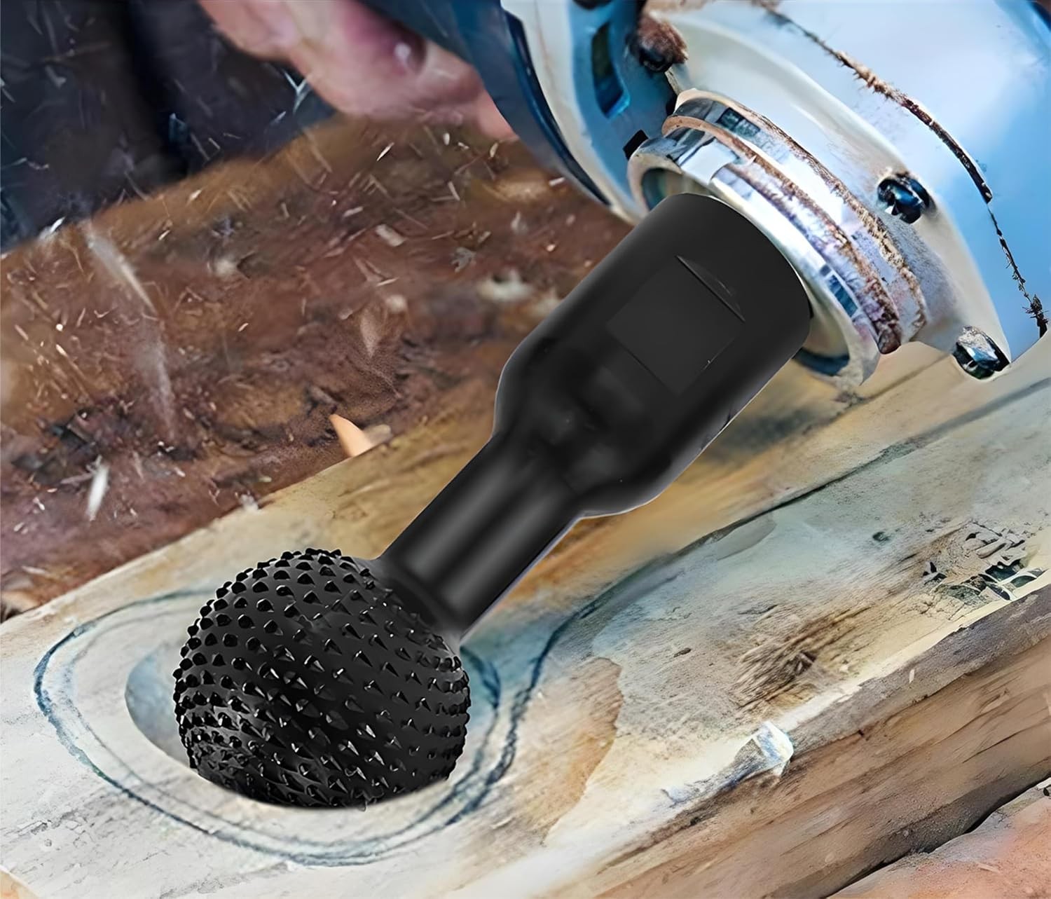 3 Pcs Sphere Rotary Burr Ball Gouge Angle Grinder Attachments Spherical Grind...