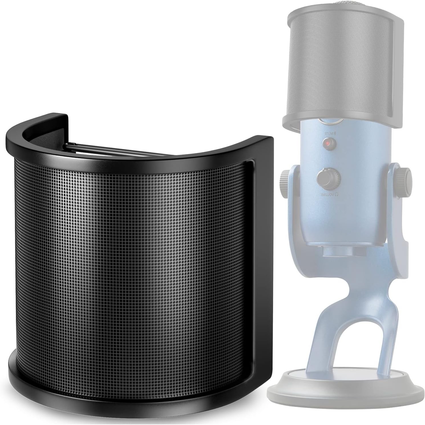 3-Layer Microphone Pop Filter for Blue Yeti Mic Shield