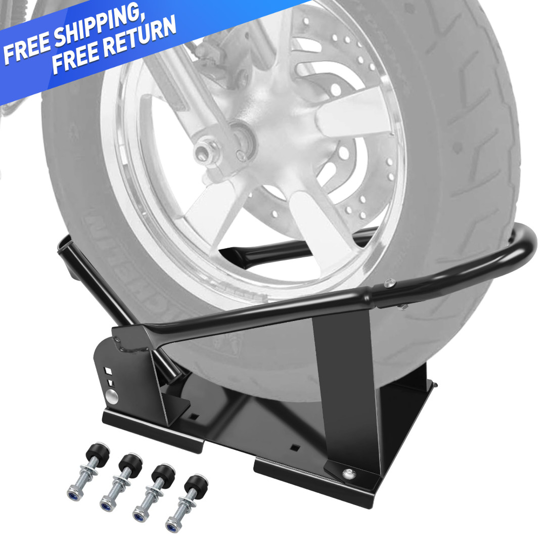 Motorcycle Wheel Chock Adjustable Removable Tire Holder Cradle for Garage