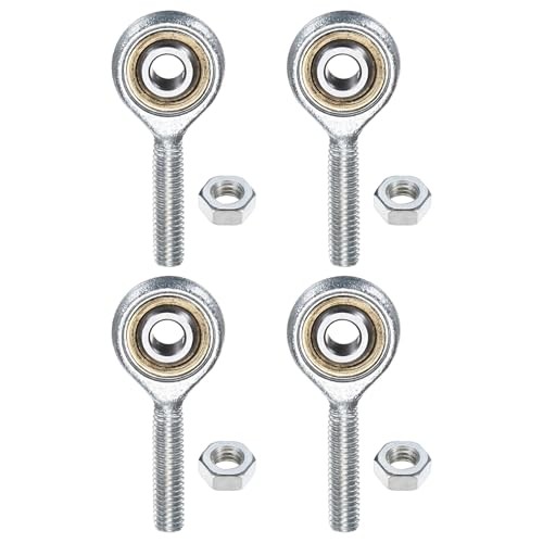 4-Pack POSA6 Rod End Bearing Self-Lubricating Female M6x1.0 Right Thread