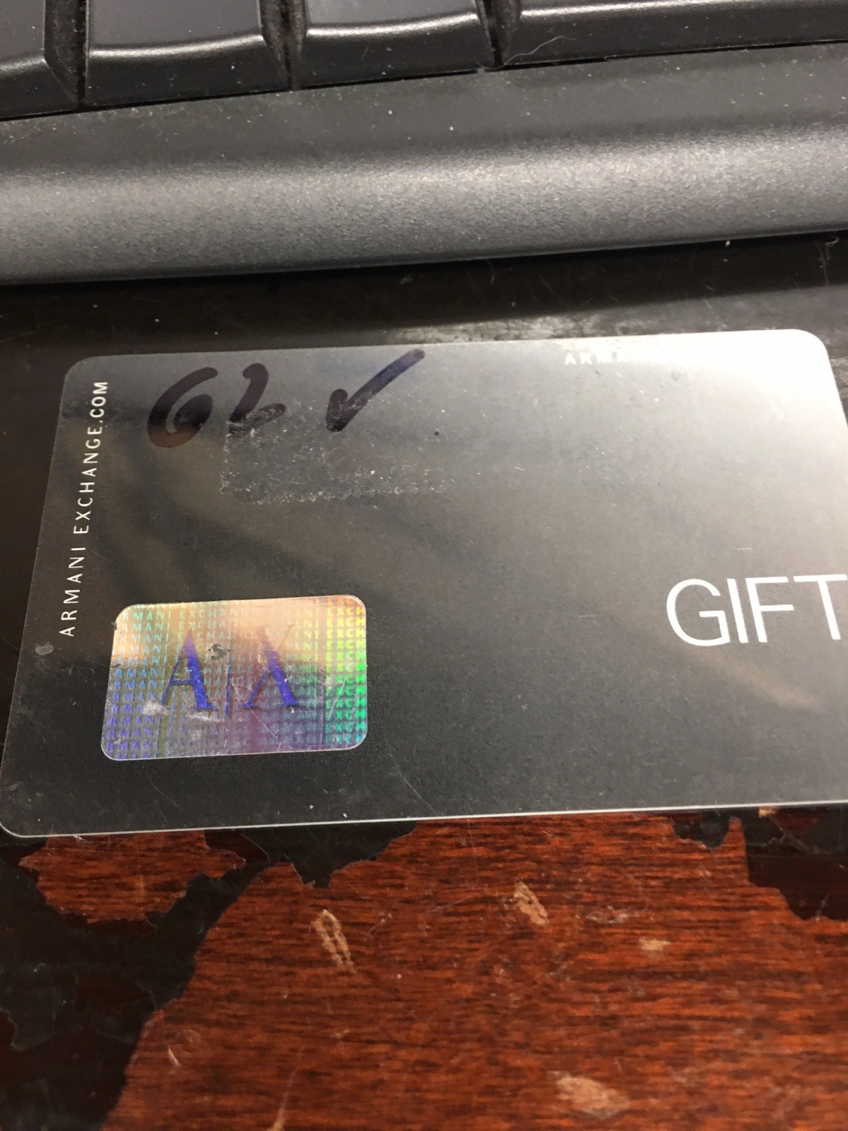 $62.00 ARMANI EXCHANGE GIFT CARD, USE IN STORE OR ONLINE