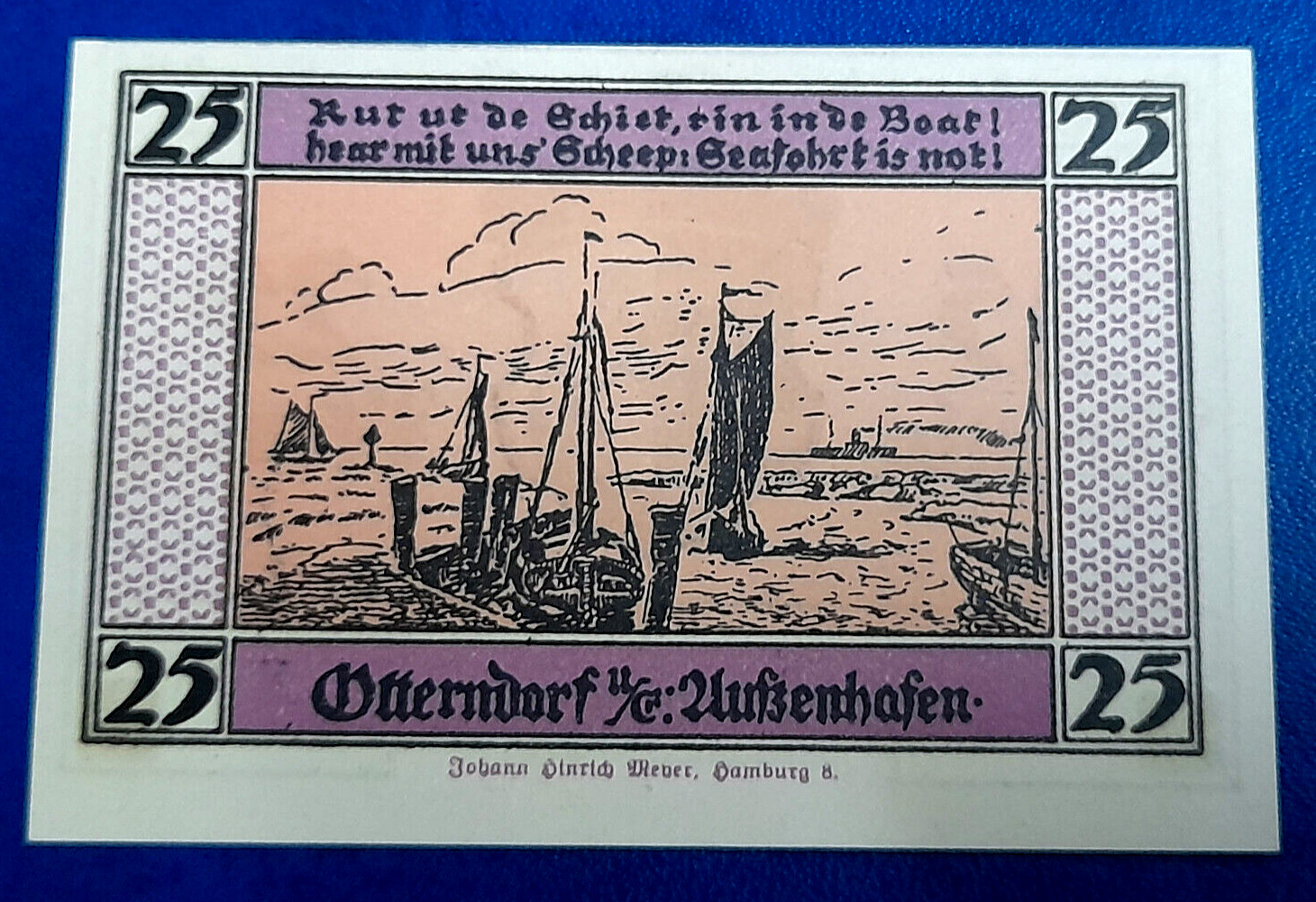 OTTERNDORF NOTGELD 25 PFENNIG 1920 EMERGENCY MONEY GERMANY BANKNOTE (30517)