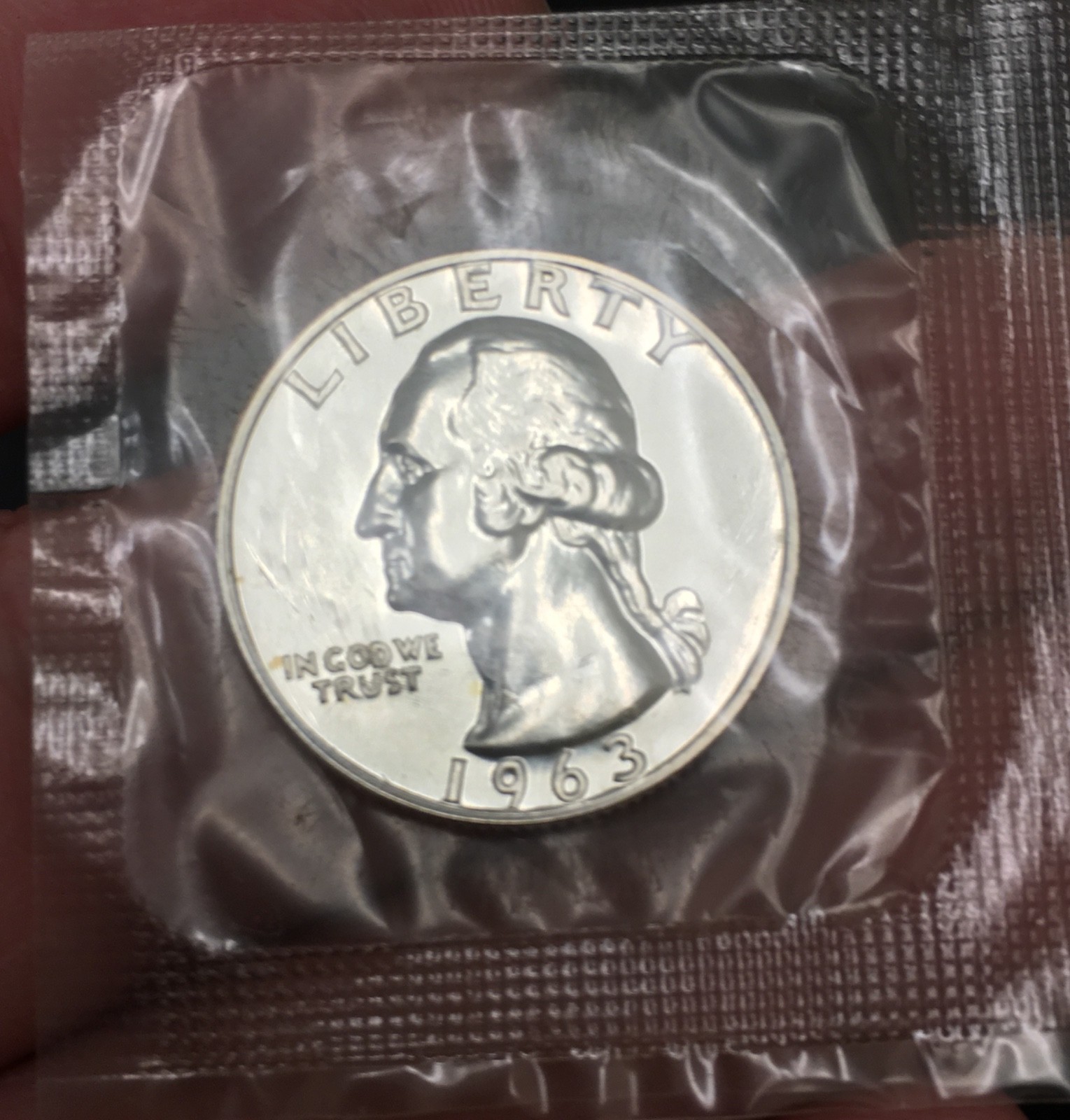 💥 PROOF 1963 Silver Washington Quarter. BU 90% Silver💥