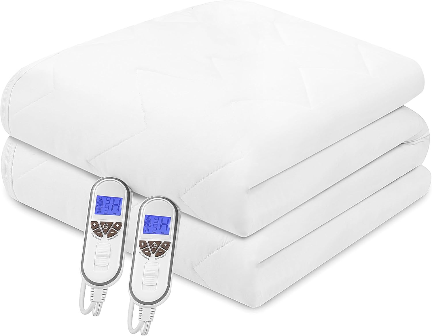 Bwarm Premium Multi-Zone Electric Heated Mattress Pad California King Size