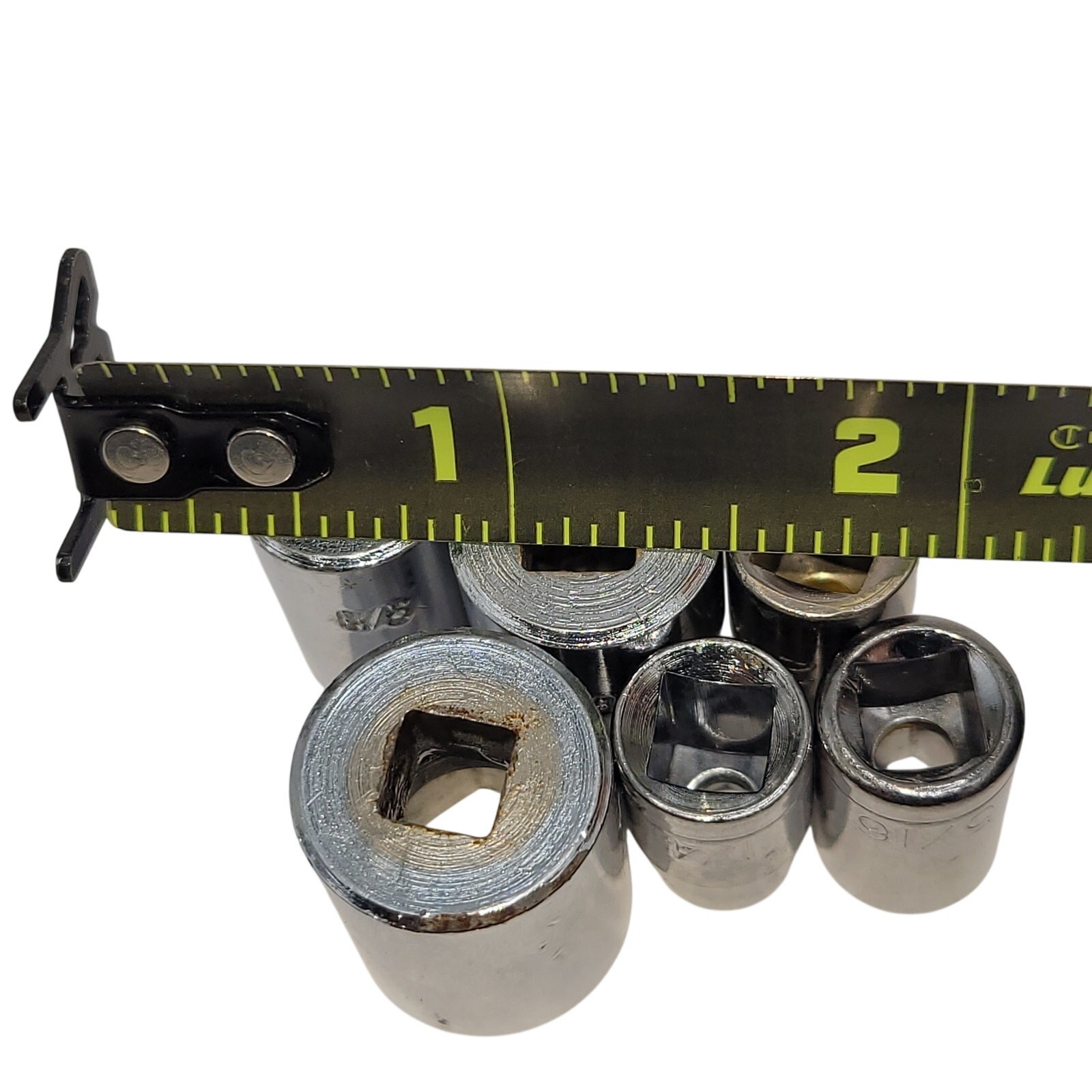 6pc 1/4" drive mixed socket lot SAE 6PT – see description for details