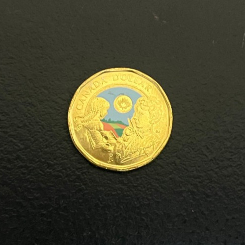 (2859) 25-6-2026 - CANADA $ 1 colored coin (released in 2024) King Charles