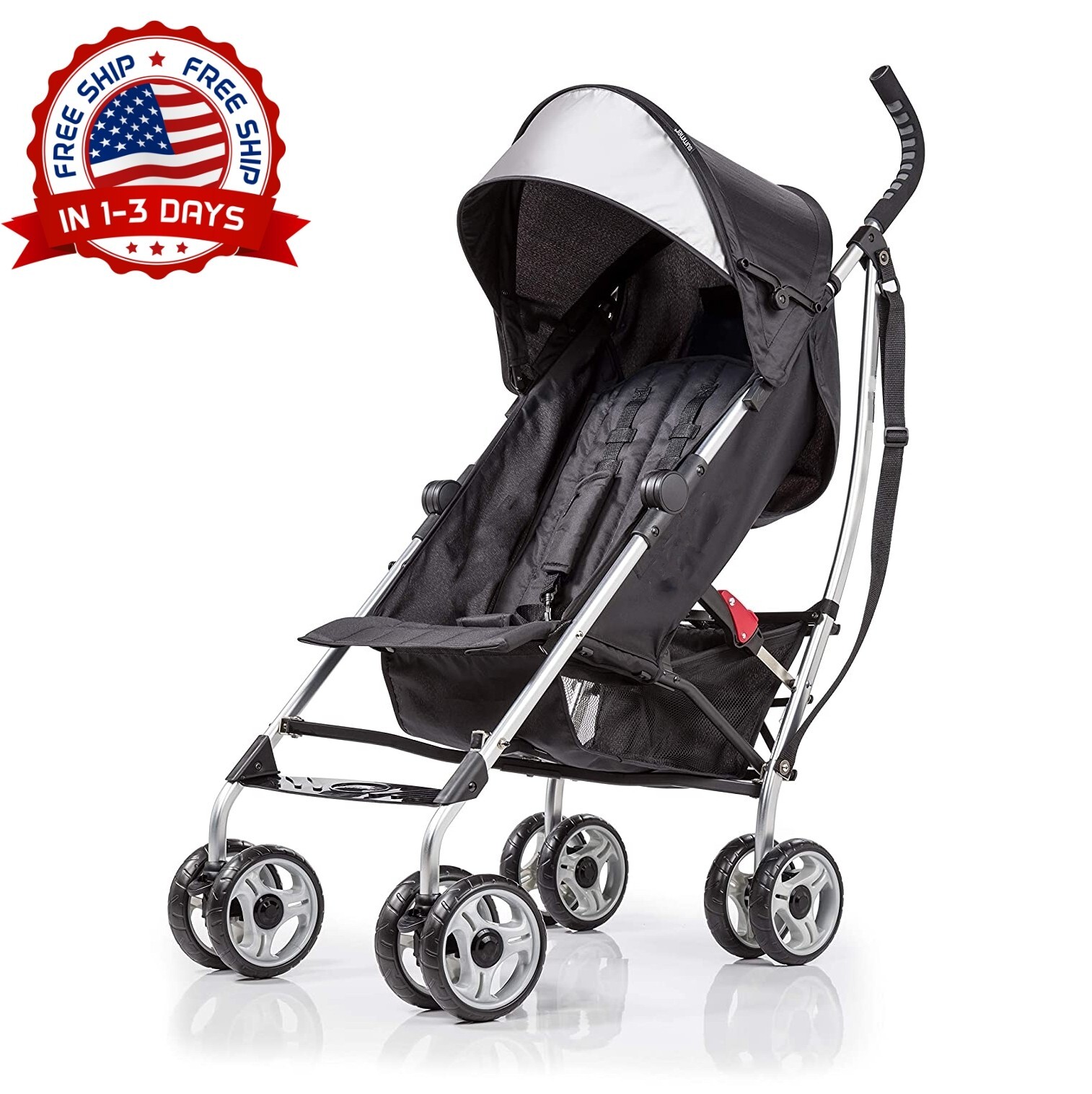 Cochecito De Bebé Práctico Cómodo Ligero Elegante Color Negro Nuevo
