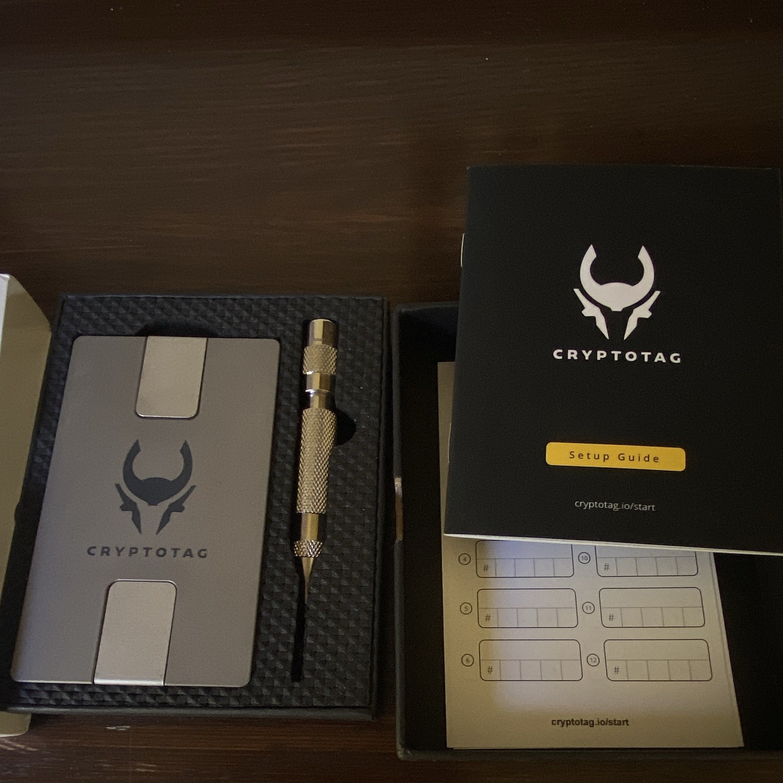 CRYPTOTAG Starter Kit Cryptocurrency Seed Phrase Storage Crypto-Collectible