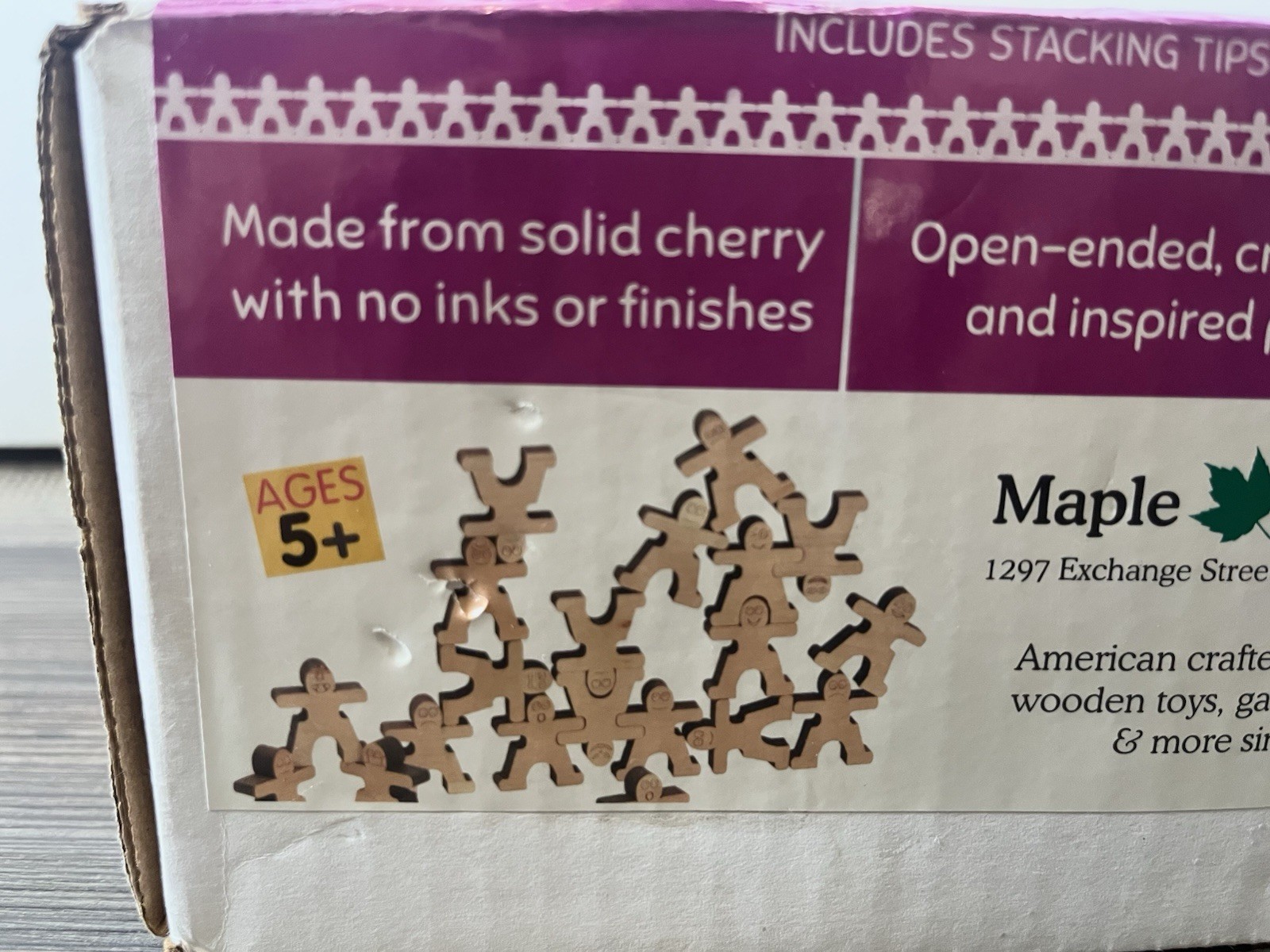 SEALED Stacking Dudes Maple Landmark Learning Educational Wooden Building Toys