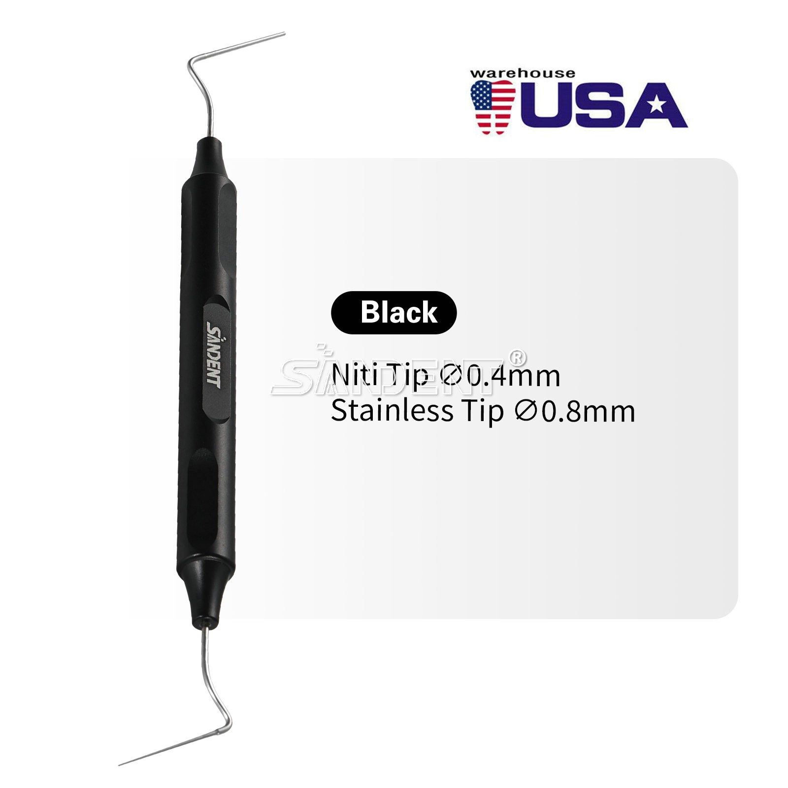 Dental Endo Condenser Gutta Percha Tips NITI Stainless Hand Plugger Black 40--80
