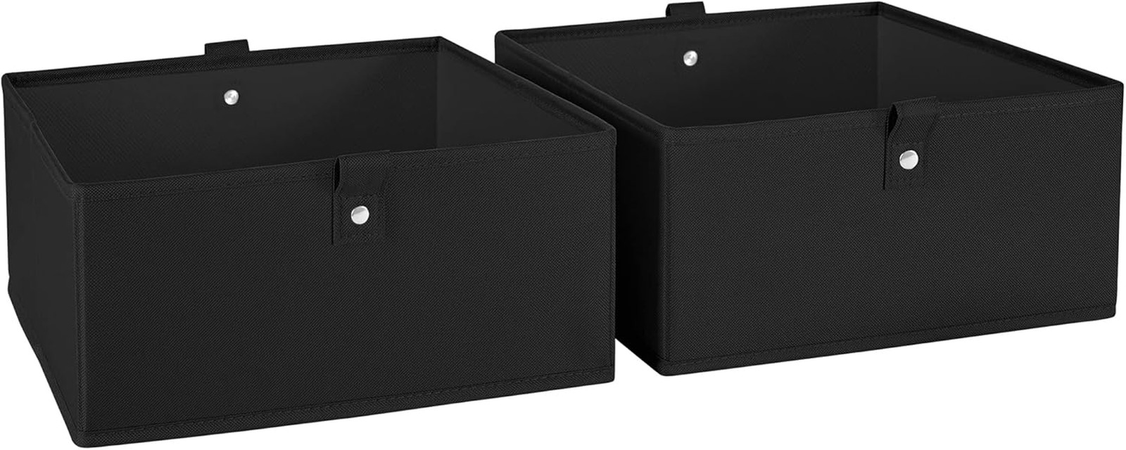Kids 2Pc 10.5In. W X 5In. H Folding Storage Bin Set - Black
