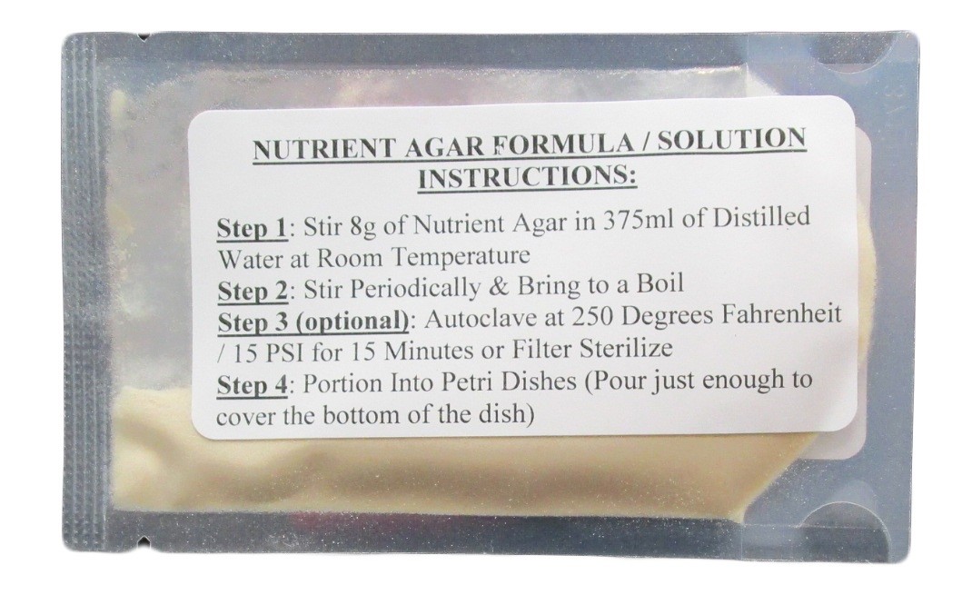 Nutrient Agar Kit- Yields 10, 100mm Petri Dishes - FREE SHIPPING!!!