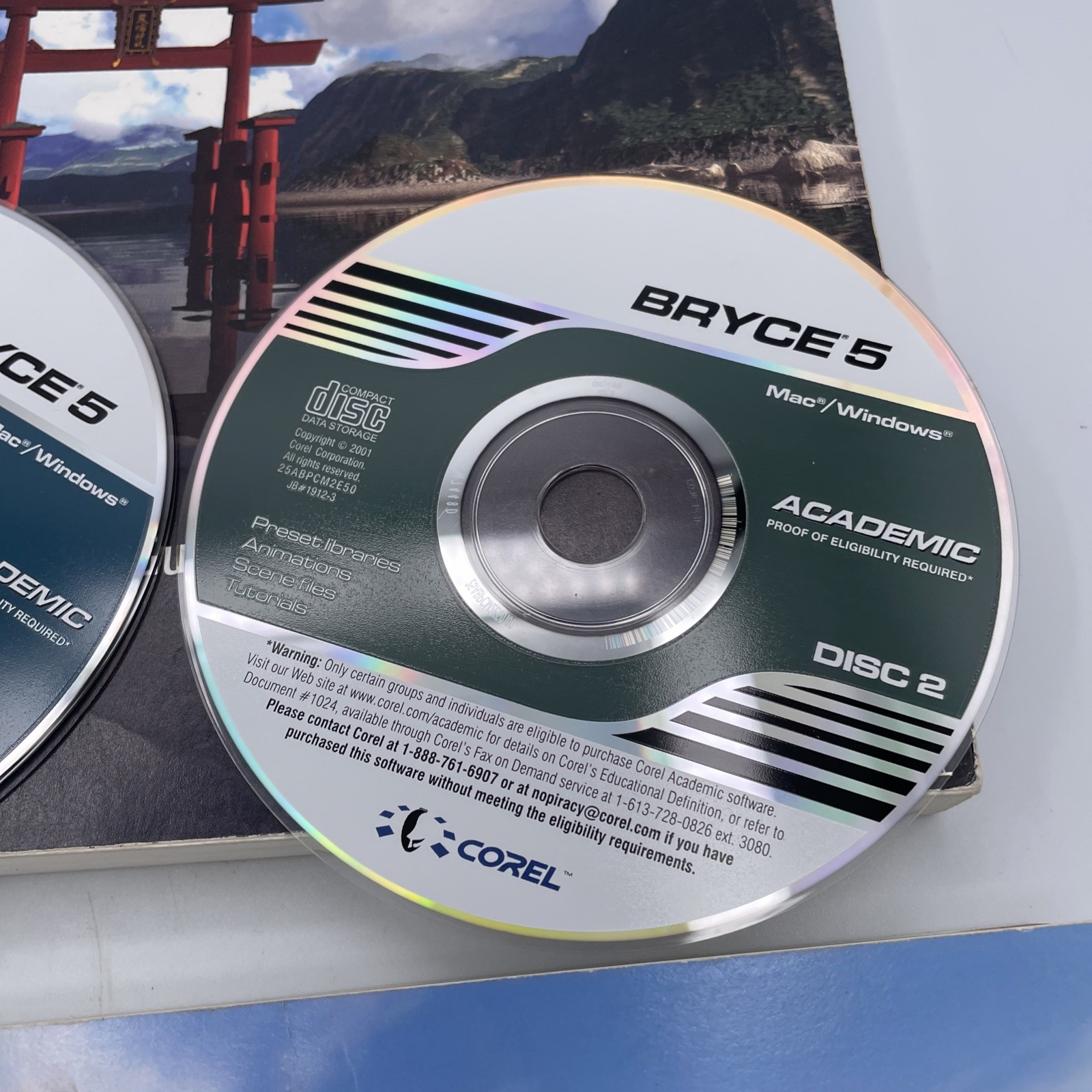 Corel Bryce 5 Academic Software Disc 1&2 with Explorer Guide MAC