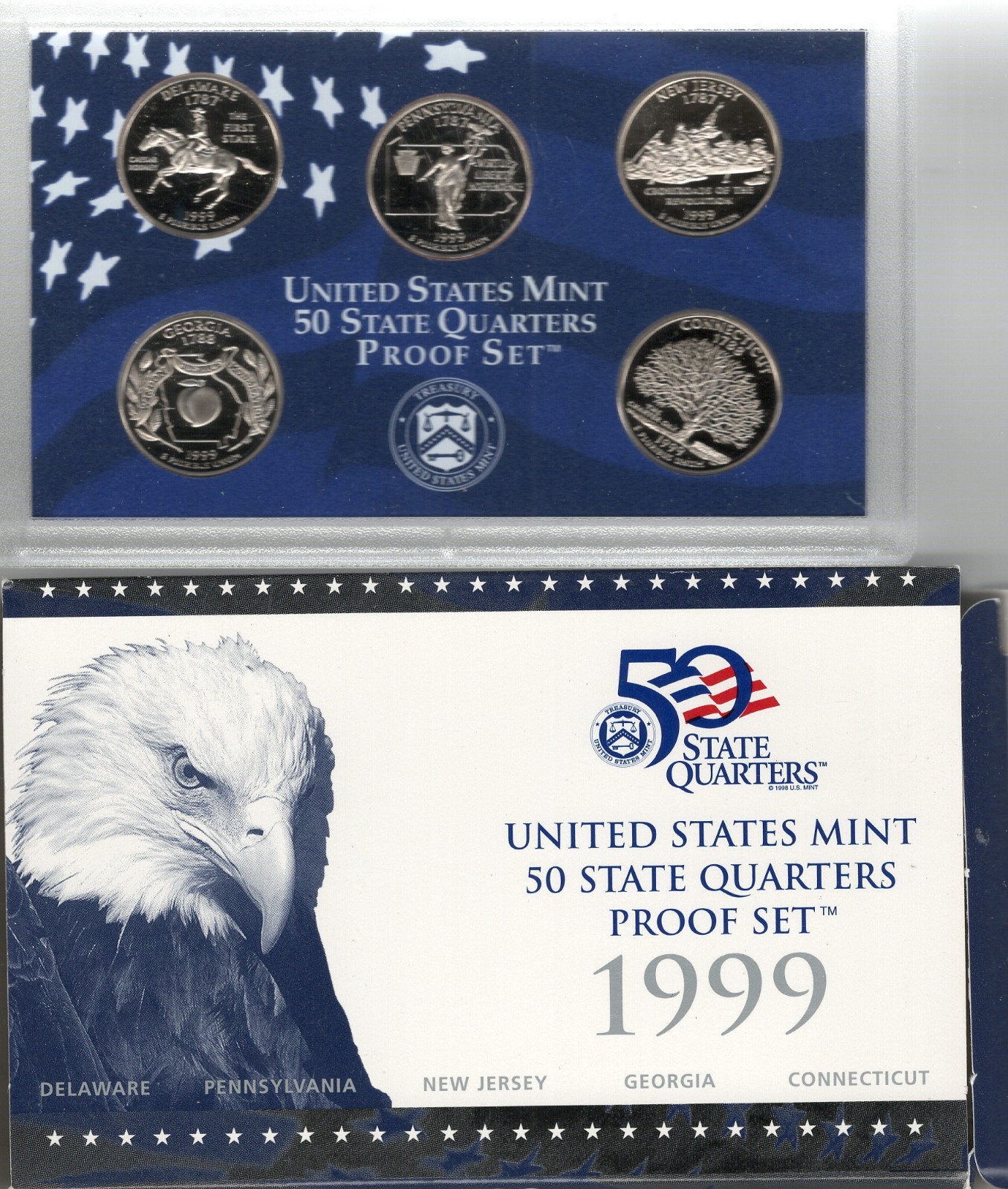 1999 50 State Quarters Proof Set in Original Packaging