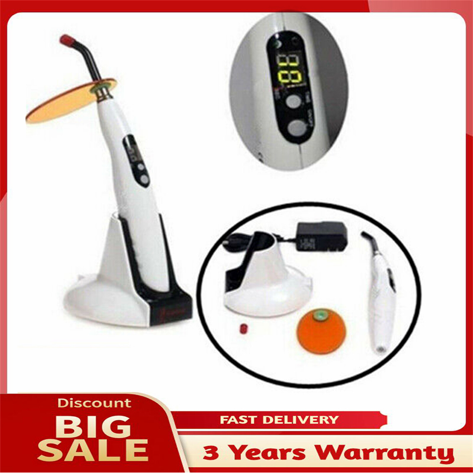 LED Dental Composite Resin Curing Light Lamp Wireless for Dentist Equipment New