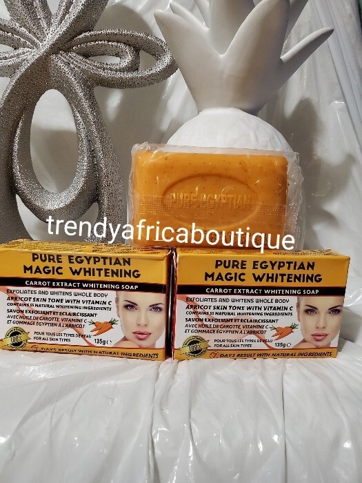 X2 soap. Pure egyptian carrot extracts whitenizer,/ exfoliating. 135gx2