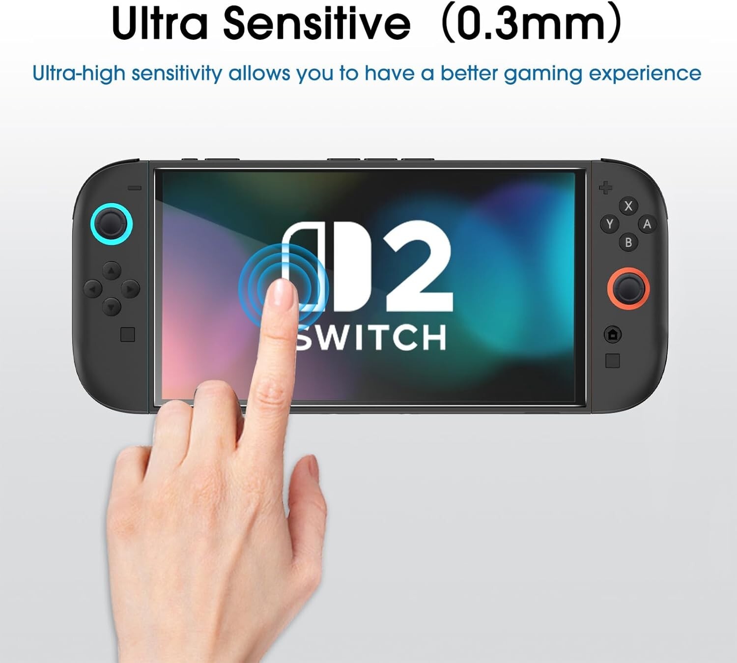 amFilm (3-Pack) Tempered Glass Screen Protector Compatible with Nintendo Switch