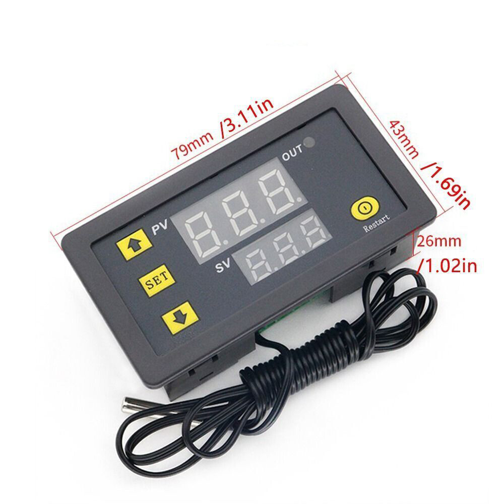 W3230 12V/24V 20A LCD Digital Thermostat Temperature Controller Meter Regulator