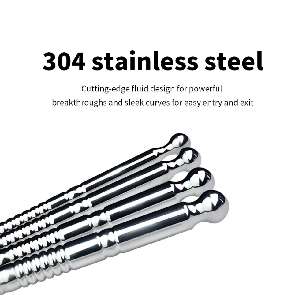 FRRK Stainless Steel Penis Plug Urethral Sounding Dilator Penis Stretcher M L XL
