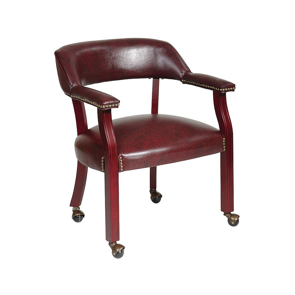 OFFICE STAR  Captain's Chair,30 5/8 in H,Dark Red 314L13